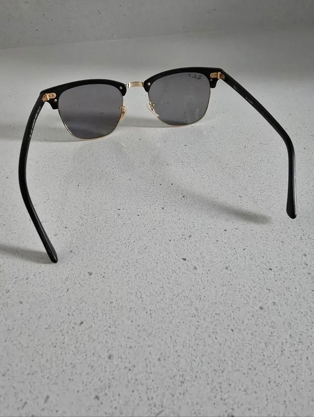 Ray-Ban Polarized Clubmaster Classic Men's Sunglasses - Black/Gold Msrp $244